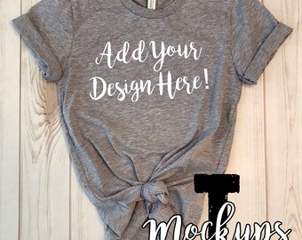 3001C Bella Canvas Unisex Mockup| Athletic Heather