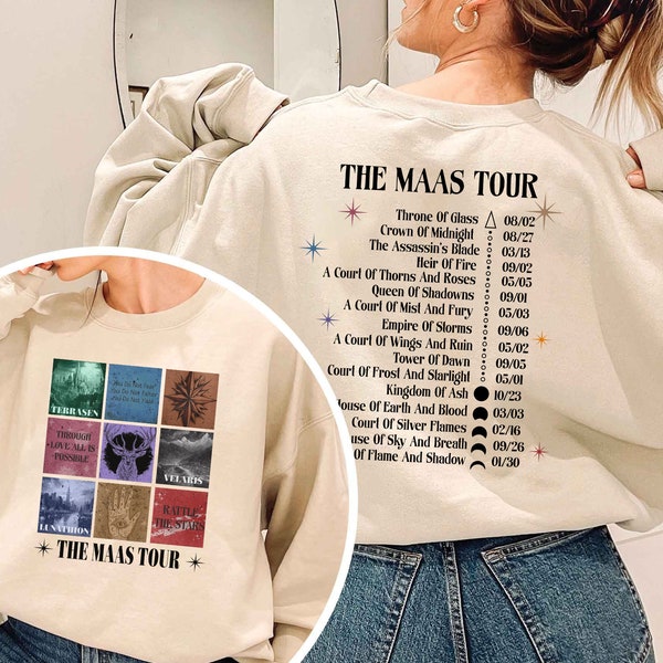 Sarah J. Maas Eras Tour png, The Maas Tour Tee, ACOTAR, Crescent City, Throne of Glass Merch, SJM Fan Apparel