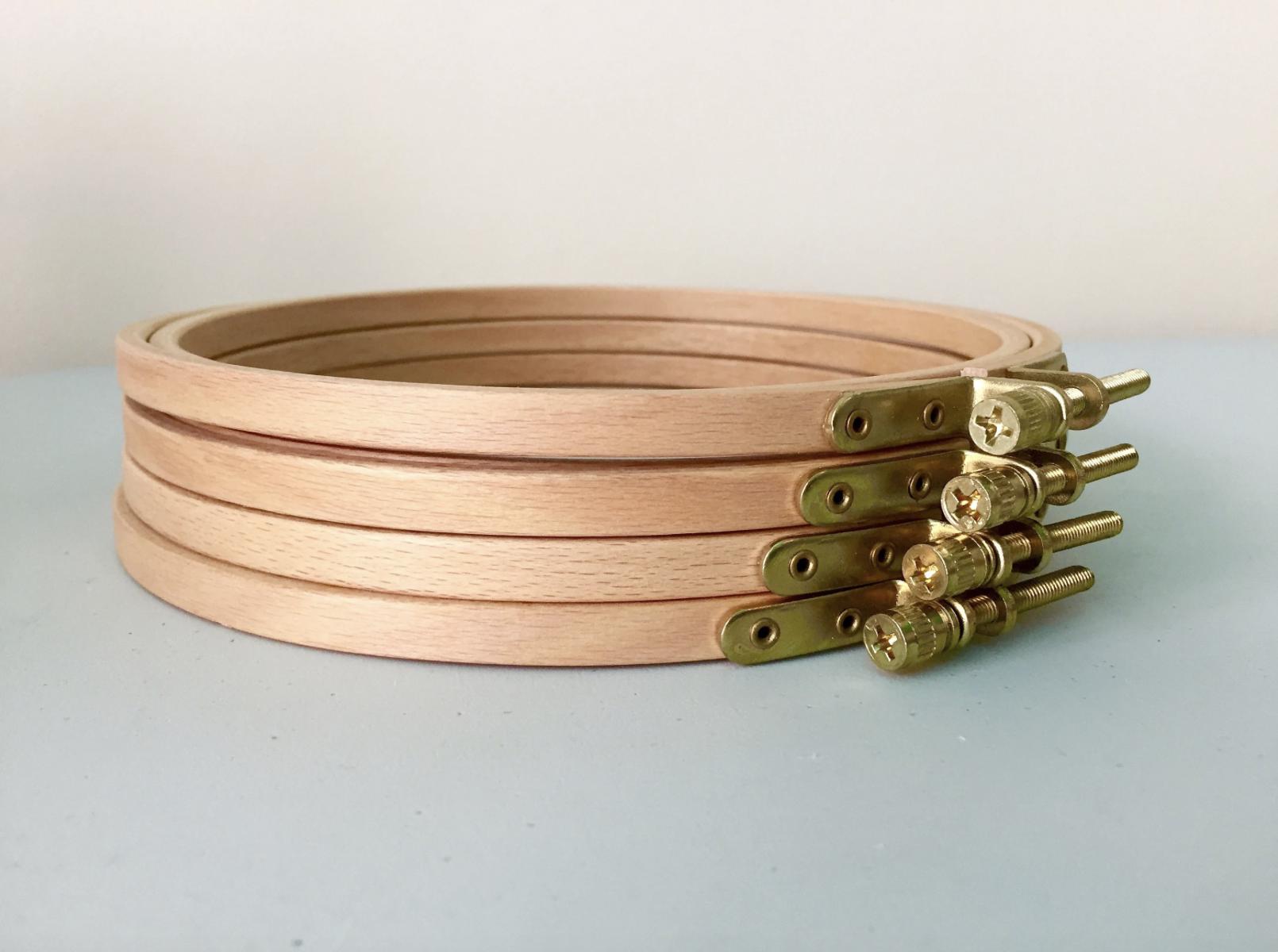 SECONDS SALE - Wooden embroidery hoops with minor imperfections - Round 4", 5", 6", & 8", Oval 4x6" Vertical, 5x"8 Vertical, 4x6" Horizontal