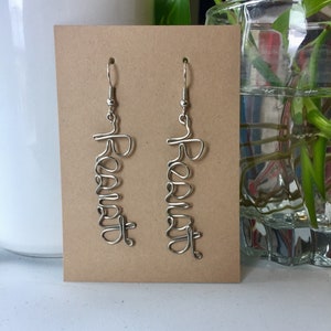 Resist Handmade Wire Earrings // Feminist Jewelry // Political Accessories image 2