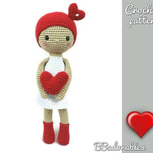Amor - Crochet Doll Pattern, PDF PATTERN instant download - by BBadorables