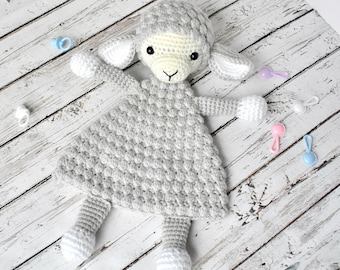 Baby Comforter Lamb Crochet, Lovey Crochet, Security Blanket, PDF PATTERN instant download - by BBadorables