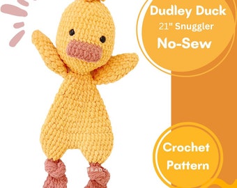 No-Sew Dudley Duck  Snuggler Crochet PATTERN || Duck Amigurumi Snuggler Pattern || Lovey Duck Crochet Pattern