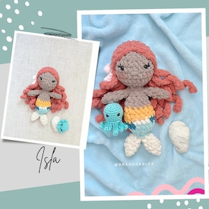 Isla Mini Mermaid with Octopus WZÓR szydełkowy || Wzór Amigurumi na Mini Mermaid || Wzory szydełkowe na Syrenkę i Ośmiornicę