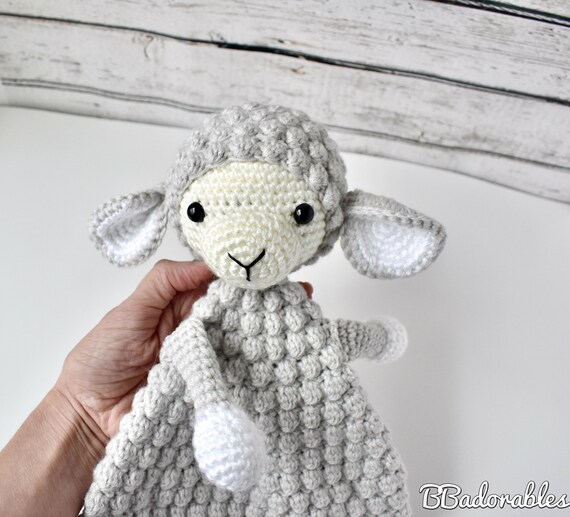 Baby Comforter Lamb Crochet Lovey Crochet Security Blanket PDF