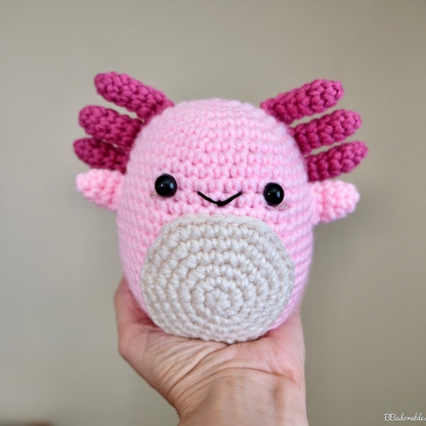 Patrón de ganchillo Axolotl Squishmallow PDF Descarga instantánea