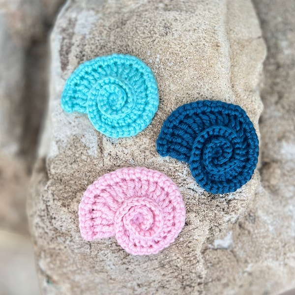 Seashell Applique Crochet Pattern - Sea Shell Appliques - Seashell Embellishments - Under the Sea - PDF Pattern par BBadorables