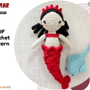 Isamar - Mermaid Crochet Pattern, PDF PATTERN - by BBadorables