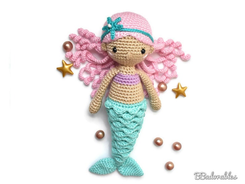 Nerea Mermaid Crochet Pattern, PDF PATTERN by BBadorables image 3