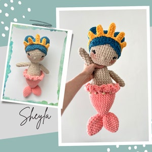 Sheyla - Mermaid Crochet Pattern, Plushie Mermaid, PDF PATTERN - by BBadorables