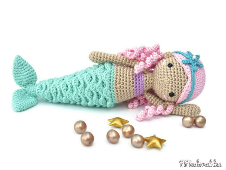 Nerea Mermaid Crochet Pattern, PDF PATTERN by BBadorables image 1