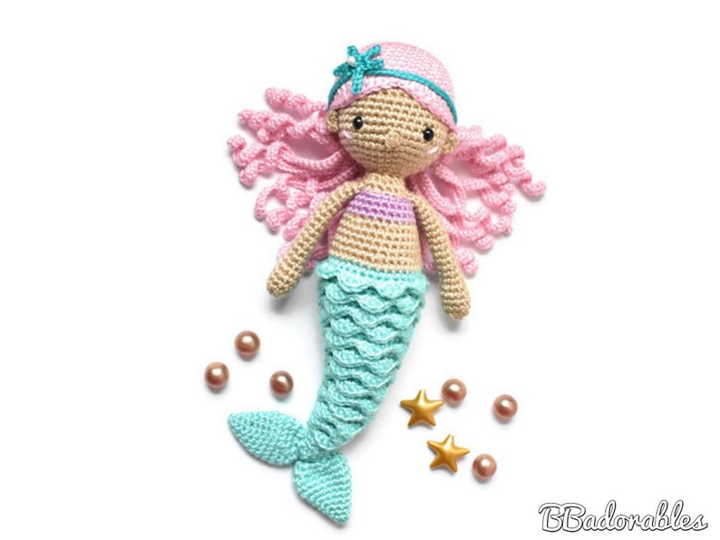 Nerea Mermaid Crochet Pattern, PDF PATTERN by BBadorables image 5