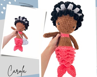 Carola and her Octopus, Mermaid Crochet Pattern, Plushie Mermaid, Plushie Octopus, Octopus Bag, Pattern Only