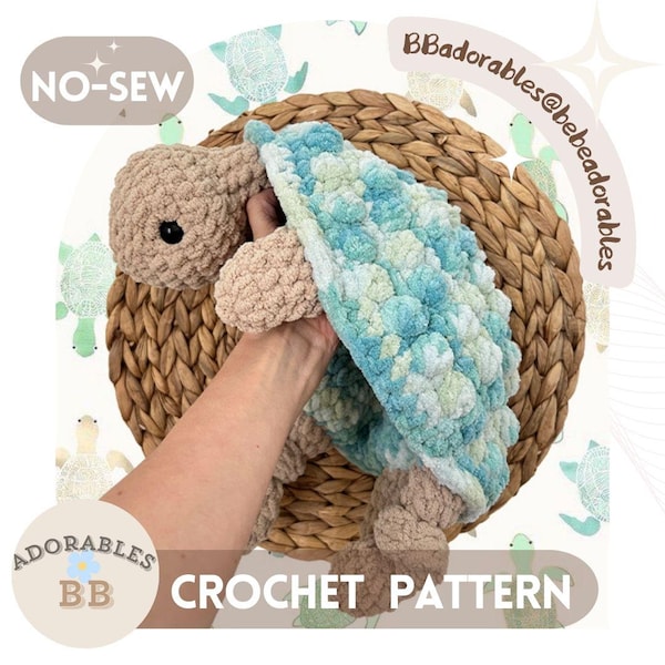 Tom Turtle Reversible Snuggler Häkelanleitung | No-Sew-Amigurumi