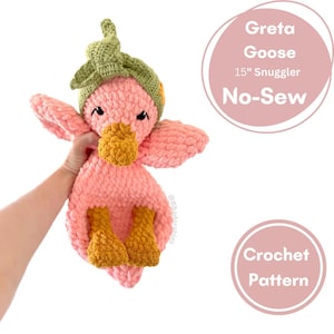 No-Sew Greta Goose Snuggler Crochet PATTERN || Goose Amigurumi Snuggler Pattern || Lovey Goose Crochet Pattern