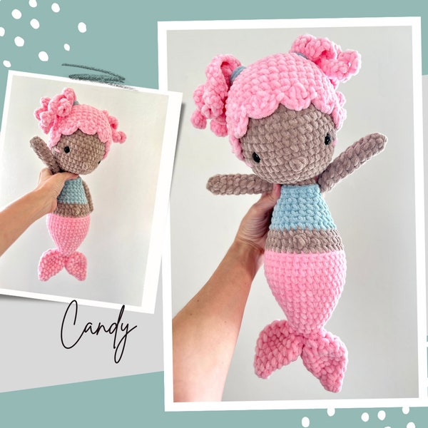 Candy the Sweet Mermaid Crochet Pattern only