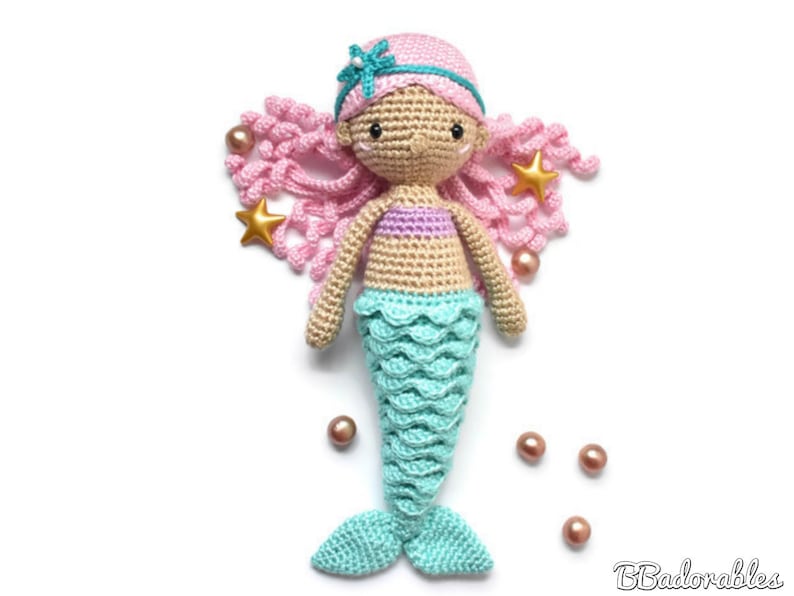 Nerea Mermaid Crochet Pattern, PDF PATTERN by BBadorables image 6