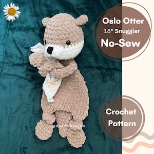 No-Sew Oslo Otter Snuggler Crochet PATTERN || Otter Amigurumi Snuggler Pattern || Lovey Otter Crochet Pattern