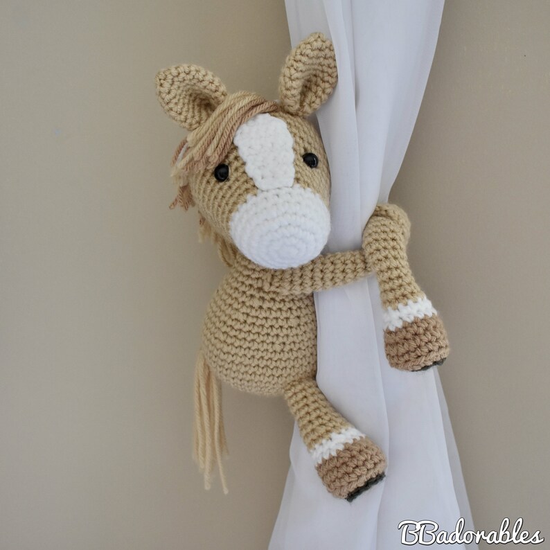 Horse Curtain Tieback Crochet PATTERN Right or Left Tieback Etsy