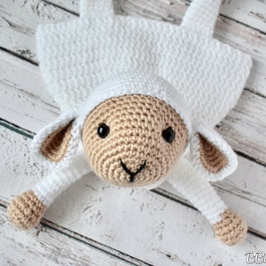 Baby Comforter Sheep Crochet, Lovey Crochet, Security Blanket, PDF PATTERN instant download - by BBadorables