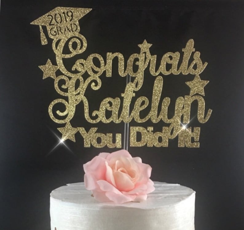 Graduation Decorations 2021 Cake Topper Graduation 2021 Etsy