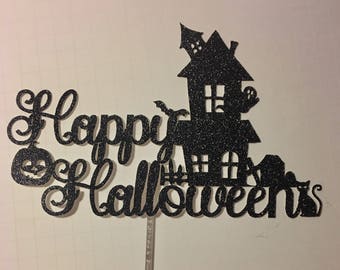 Happy Halloween Cake Topper, Halloween Party, Halloween costumes, October, Party Decor, Halloween, Cake Topper, Haunted House, Topper