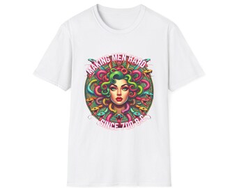¡ENVÍO GRATIS! Camiseta Medusa de Making Men Hard Since 700b.c., talla XS-5X, 5 colores, regalo perfecto para diosas feministas y amantes de la mitología