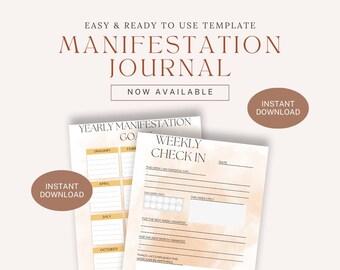 Manifestation Journal - Law of Attraction Printable - Digital Download