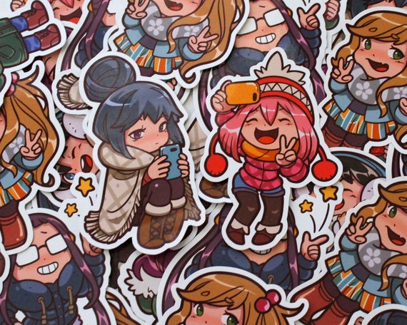 Rin To Nadeshiko Neteru Yuru Camp//Laid-Back Camp Sticker Vinyl Decal Wall Laptop Window Car Bumper Sticker 5