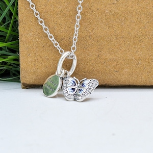 Minimalist Butterfly Necklace, Dainty Butterfly Silver Necklace, Tiny Butterfly Charm Necklace, Tiny Chain Choker Necklace, Birthday Gifts