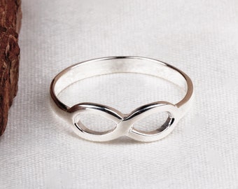 925 sterlingsilver oändlighetsring, stapelbar löftering