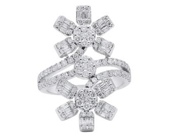 Bague diamant en or blanc 18 carats - style solitaire