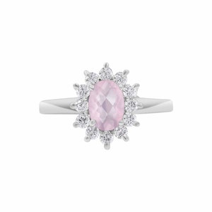 Natural Rose Quartz Ring, 925 Sterling Silver Ring, Cluster Rose Quartz Ring, Promise Rose Quartz Ring, Rose Quartz Ring, Birthday Gift