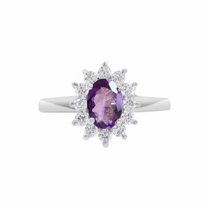 Natural Amethyst Ring, 925 Sterling Silver Ring, Boho Amethyst Silver Ring, Amethyst Silver Jewelry, Boho Amethyst Ring,  Anniversary Gift