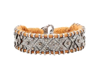 Diamant Pave Faden Armband: 925 Sterling Silber