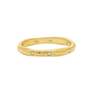 925 Silver CZ Band Ring: Minimalist Yellow Zircon
