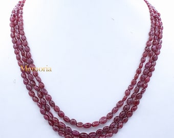 Exklusive 295,00 Cts Erde Abgebaut 5 Linien Reich Rot Rubin Runde