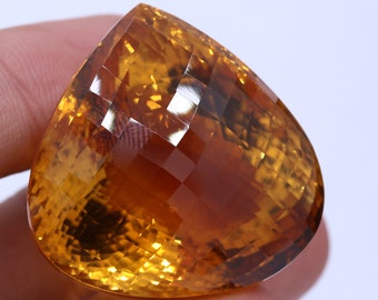 シトリン宝石ファセットティアドロップ17 x 11 mm天然 - Etsy 日本