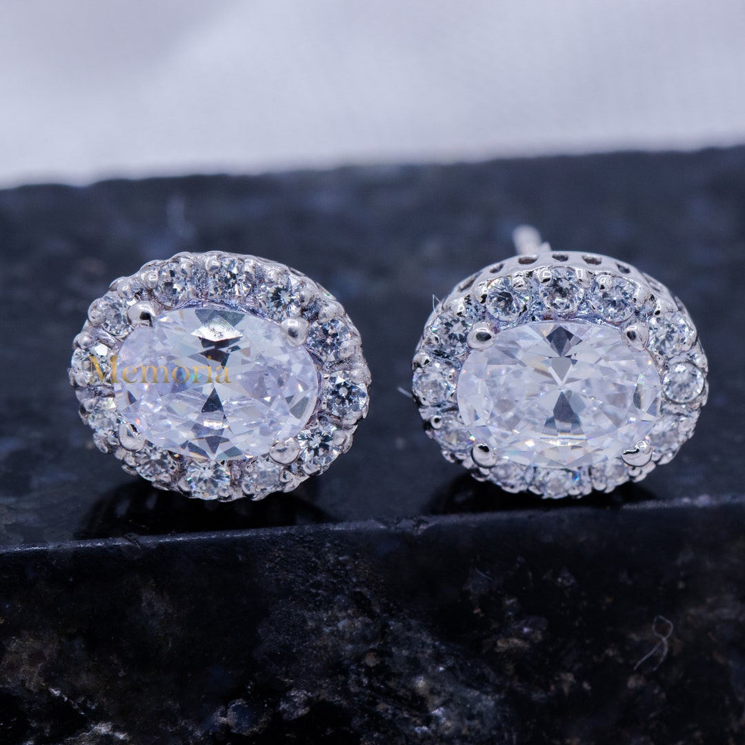 1 Coppia Di Orecchini A Perno In Rame Placcato Argento Con - Foto 6