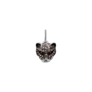 Diamond Panther Pendant, Ruby Diamond Panther Pendant, 925 Sterling Silver Panther Pendant, Dainty Panther Pendant, Vintage Panther Pendant