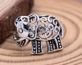 Handmade 925 Sterling Silver Elephant Ring