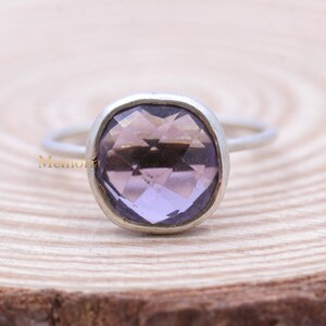 Natural Amethyst Ring, Amethyst Silver Ring, 925 Sterling Silver Ring, Amethyst Gemstone Ring, Boho Amethyst Ring, February Birthstone Gift