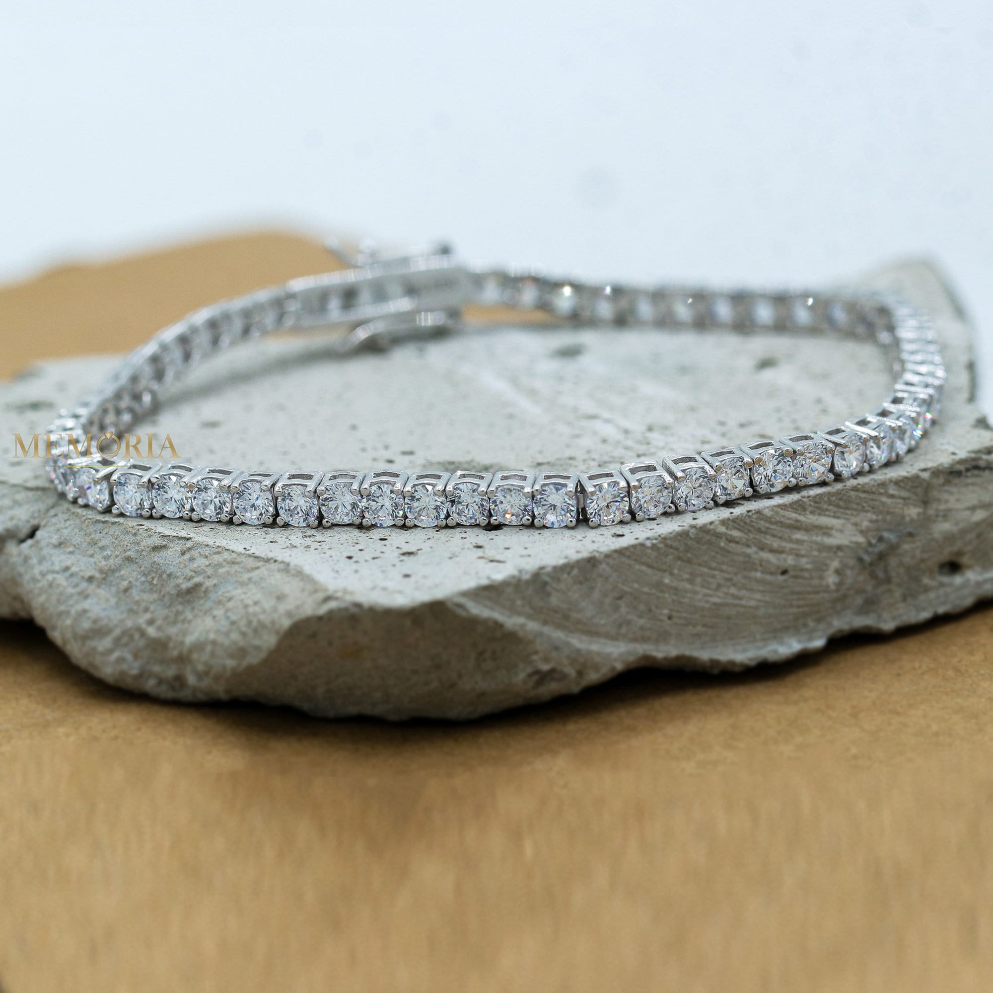 Cubic Zirconia Tennis Bracelet : 925 Sterling Silver - Etsy