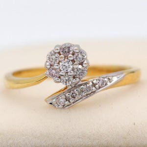 18k Yellow Gold Jewelry Ring, Diamond Ring, Diamond Gold Ring, Wedding Ring, White Diamond Jewelry Ring, Statement Ring, Birthday Gift