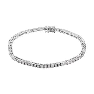 Diamond Bracelet, 18k White Gold Bracelet, Diamond Tennis Bracelet, Bohemian Bracelet, Stacking Bracelet, Bridesmaid Gift, Valentine Gift