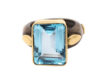 Anello con topazio fatto a mano, gioiello con pietra portafortuna in argento sterling 925 dal design semplice - Italia