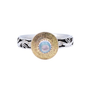 Natural Rainbow Moonstone Ring, 925 Sterling Silver Diamond Moonstone Ring, Silver Jewelry Diamond Ring, Personalization Gift