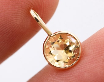 Multi Gemstone Pendant : 14k Yellow Gold