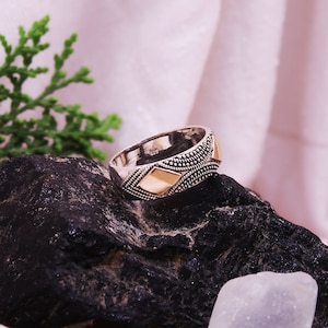 Designer Silver Band Ring, Solid 925 Silver Band Ring For Women, Statement Silver Ring, Tiny Dot Silver Band Ring For Anniversary Gift