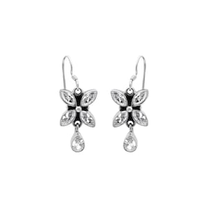 White Topaz Earrings, 925 Sterling Silver Earrings, White Topaz Gemstone Earrings, White Topaz Dangle Drop Earrings, Birthday Gift